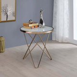 Huckell Glass Top End Table