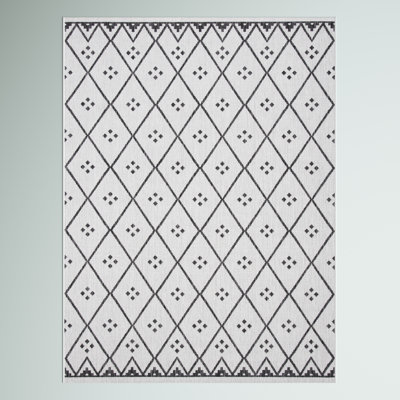 Maebel Geometric Ivory Indoor/Outdoor Area Rug