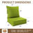 Outdoor 6.5" Thick Deep Seating Cushion Set Water-Resistant & Fade-Resistant Patio Chair Cushions-1196811526