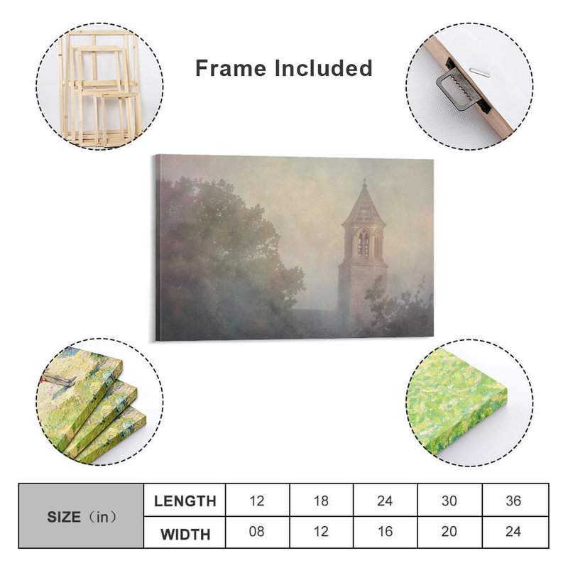 Toile encadrée 24 "x 36" avec cadre en bois, prête à être accrochée, 24 po x 36 po