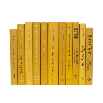 Decorative Books - Saffron Book Bundle - 1 Foot of Yellow Books