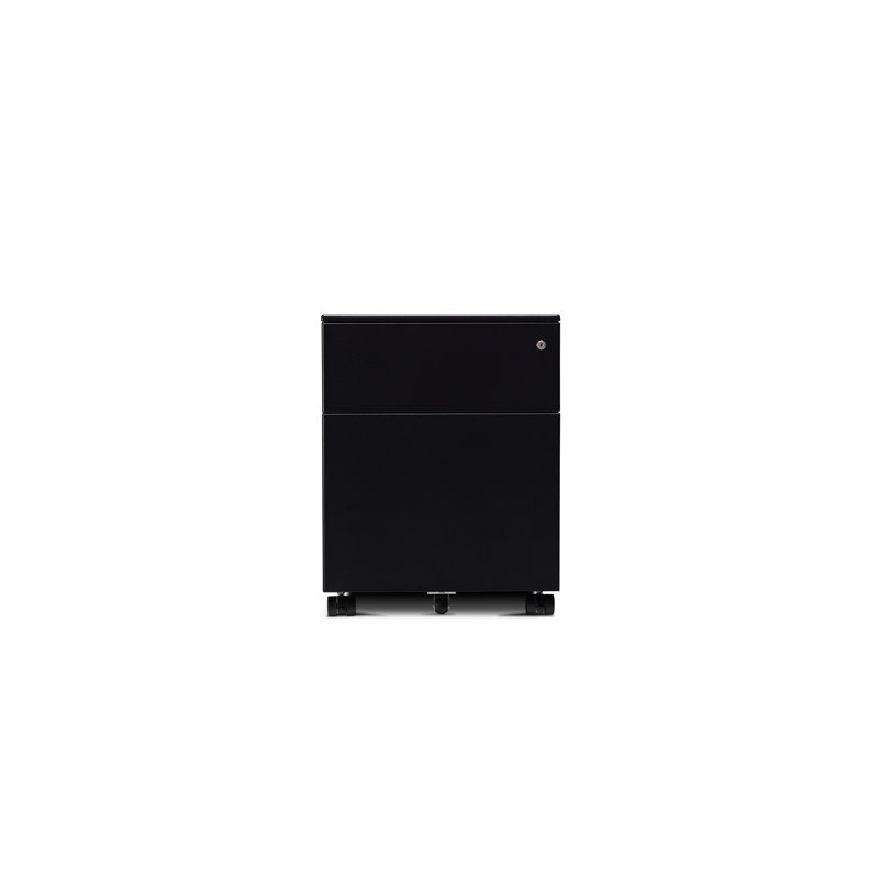 Trudeau 422 cm W 2 -Drawer Steel Filing Cabinet, Black