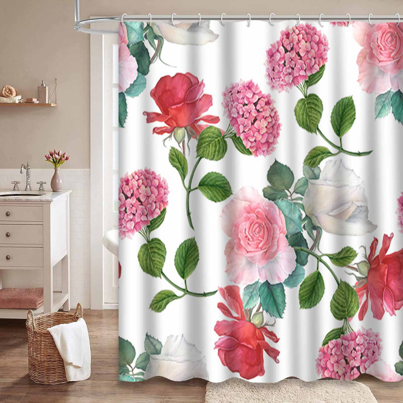 Rideau de douche Floral Roses, L 72 po x l 78 po