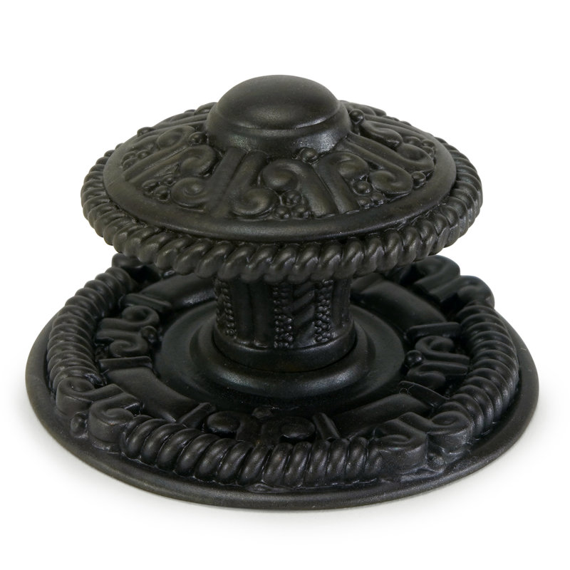 AMERICANA KNOB W/ MATCHING BACK PLATE , Black