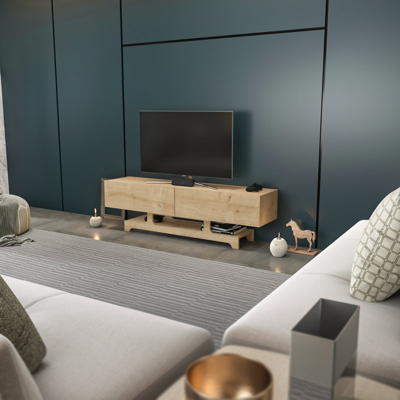 Ayad 63" TV Stand for TVs up to 75", Sapphire Oak