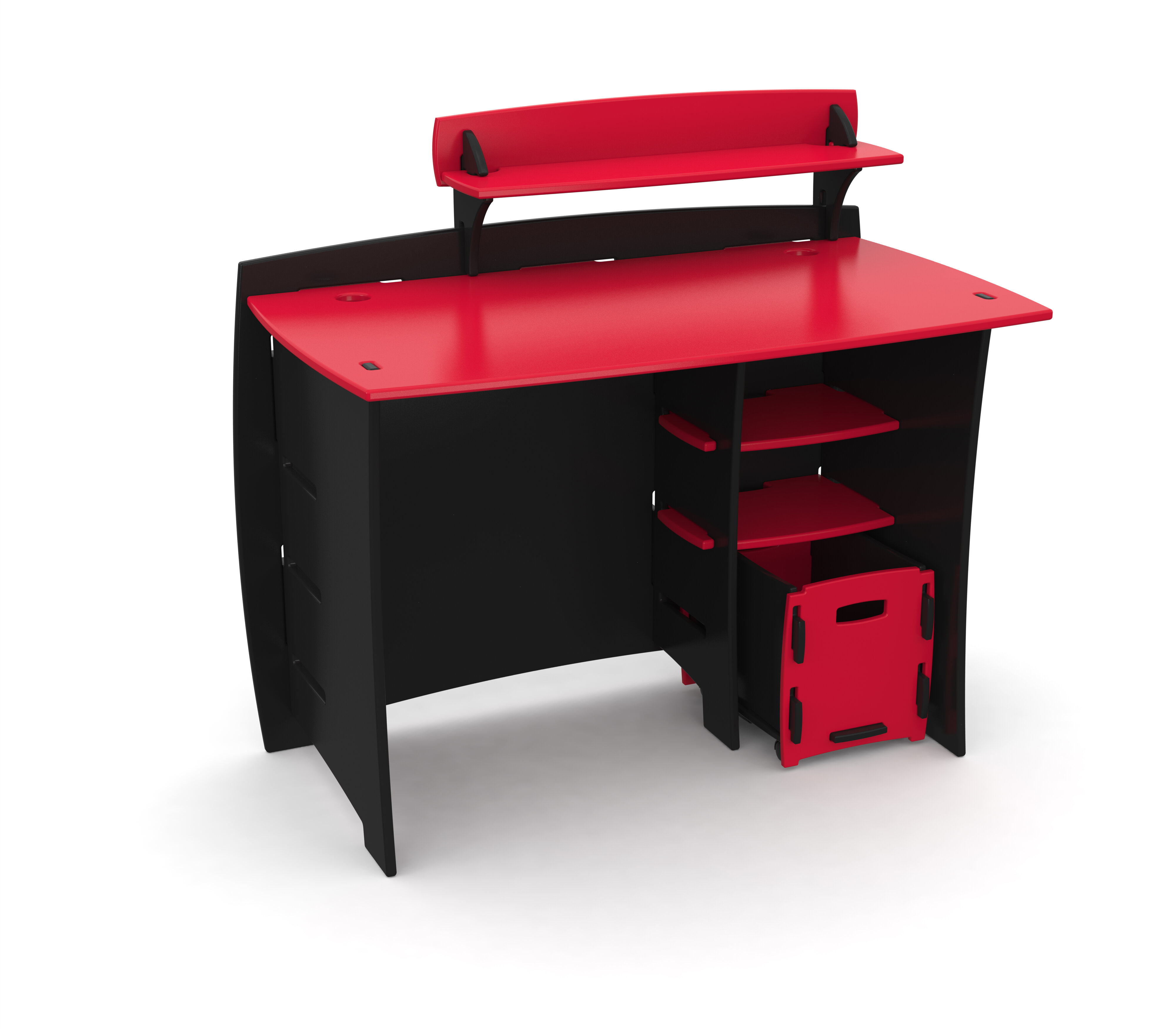 детский письменный стол красный