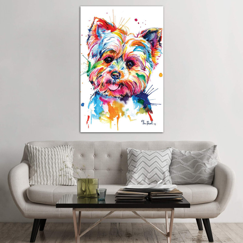 Yorkie by Weekday Best - Wrapped Canvas Giclée Art Print, 152.5 cm H x 101.5 cm W