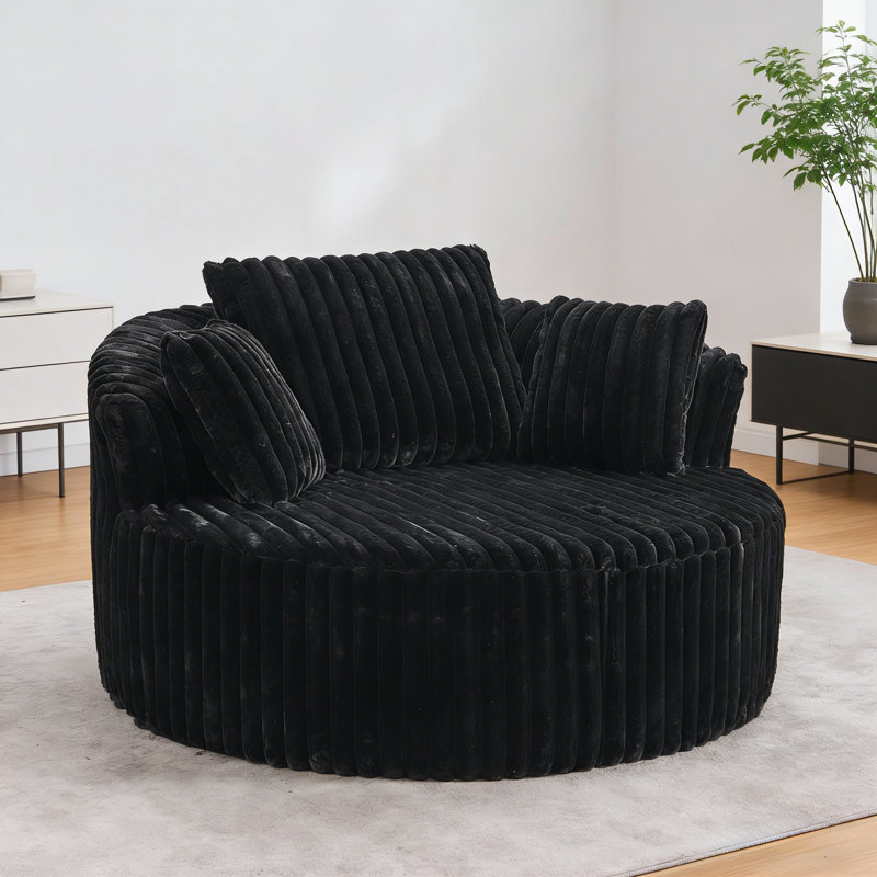 Chaises d'appoint 57 po Cloud, Noir