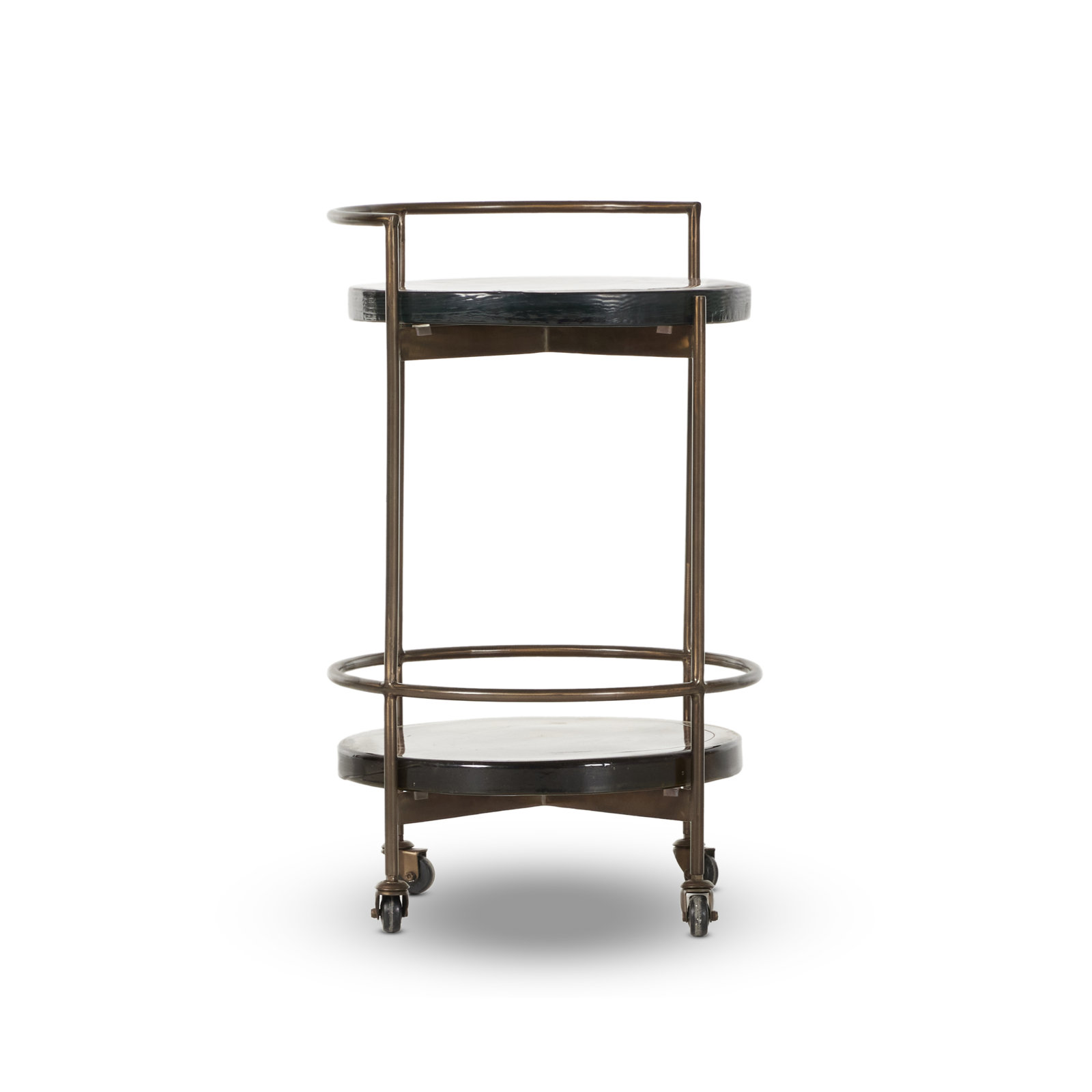 Alline Bar Cart, Smoked Brown