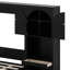 Élégant lit escamotable rabattable avec portes d'armoire décoratives arquées, casiers ouverts et tiroir de rangement escamotable-1447865084