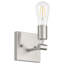 Applique murale 1 lumière Virgin - finition acier brossé-1372202396