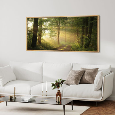«Nature Landscape Enchanted Forest Sunrise», reproduction d'art sur toile