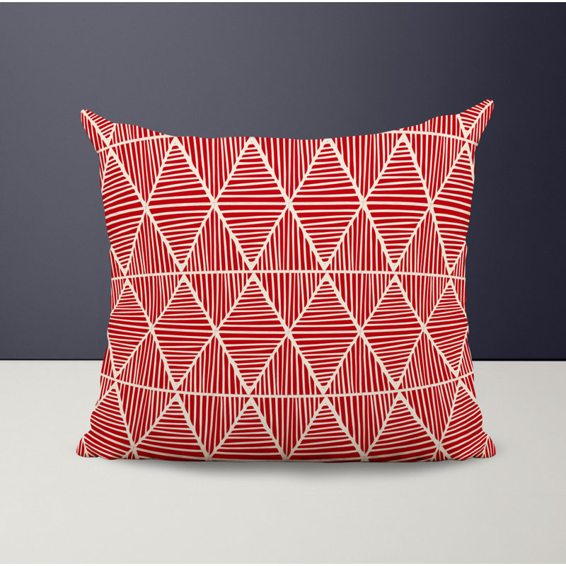 Housse et insert de coussin décoratif en polyester, L 19 po x H 19 po, Rouge
