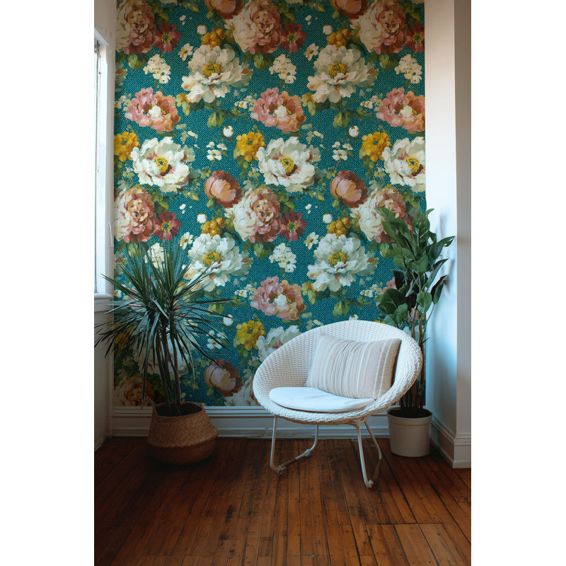 Vintage Floral Wallpaper Botanical Peel And Stick Painterly Wall Mural