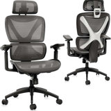 Game Chairs, Big And Tall Mesh Chair With Lumbar Support, 3D Armrest - 215° Rotation, Adjustable Headrest & Soft Seat, Game Chairs 350LBS For Work Gaming Computer
