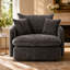 Fauteuil d'appoint surdimensionné en chenille pivotant à 360 ° Elvaris-921924527