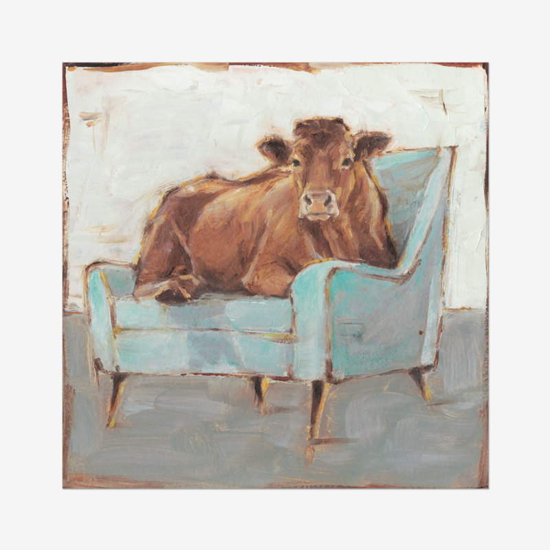 Moo-ving In IV by Ethan Harper - Painting, 76cm H x 76cm W x 0.17cm D, Paper Print