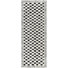 Aryas Checkered Machine Woven Polyester Area Rug in Black/Cream
