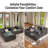 Modern Bonless 104" Padded Plush Corduroy Cloud Sectional Sofa with L-Shaped Chaise and Deep Seating, No Assembly Required, For Living Room Office Apartment-112015408