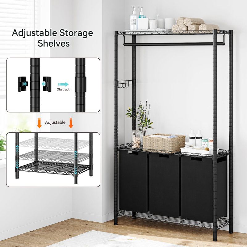 Free Standing Laundry Cart
