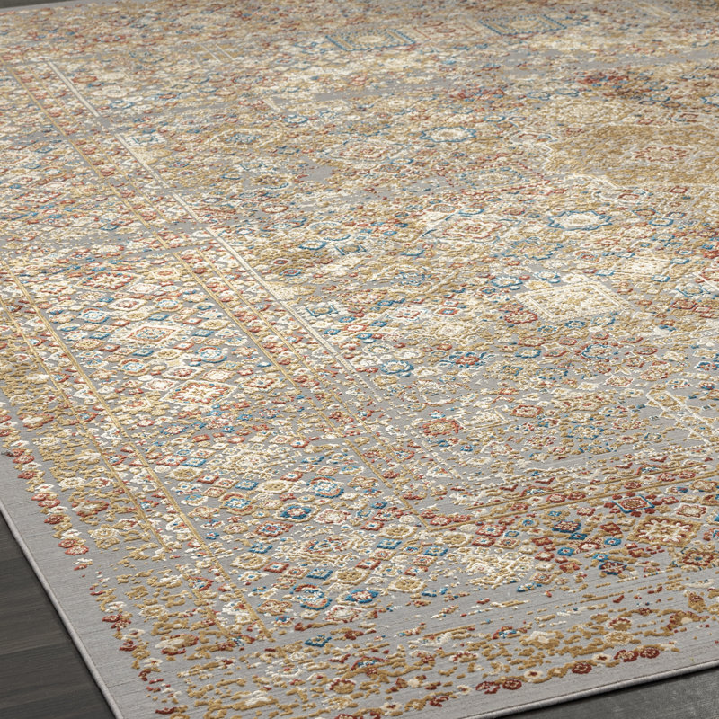 Lydian Area Rug in Gray, Rectangle 4' x 5'11"