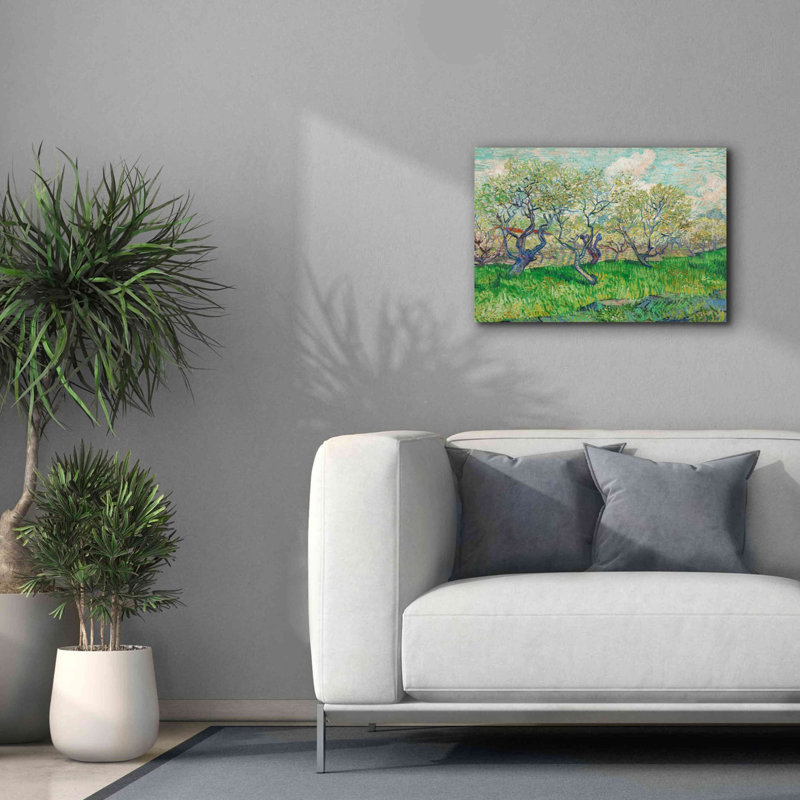 «Orchard In Blossom» par Vincent Van Gogh, estampe numérique sur toile, H 18 po x l 26 po x P 0,75 po