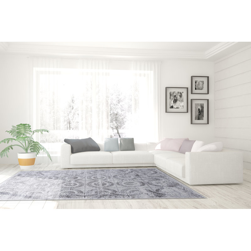 Altura Viscose Geometric Indoor Rug, Rectangle 7'10" x 10'10"
