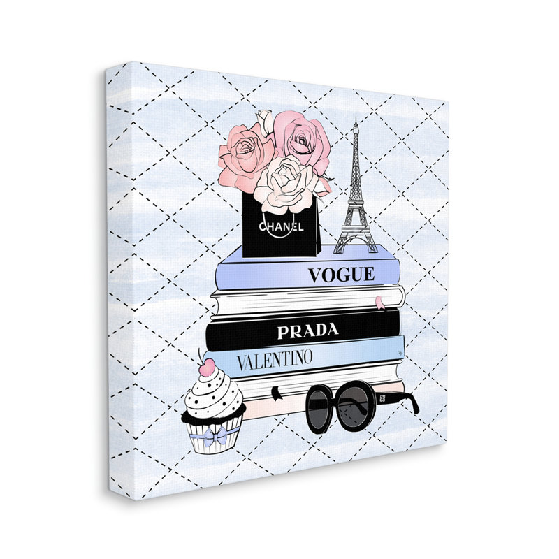 Glam Parisian à motifs par Martina Pavlova, H 36 po x l 36 po x P 1,5 po