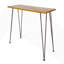 Table de bar industrielle en bois d'acacia et métal pour le divertissement extérieur, durable et élégante avec finition en teck