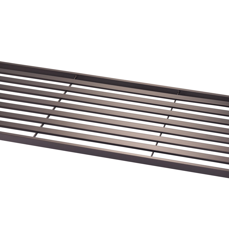 Adjustable Black 3-Tier Metal Slat Shelving Rack