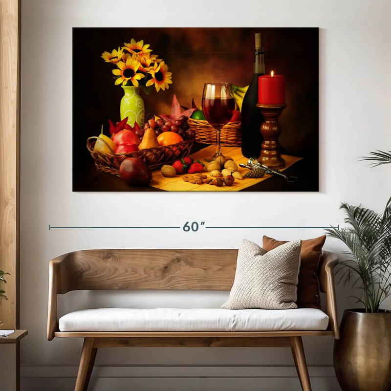 Yarlin Wine Fruit And Nuts, 34" H x 51" W