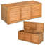 Boîte de rangement pour l'extérieur en bois d'acacia 46 gallons