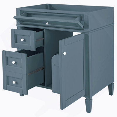 Armoire de rangement de salle de bain moderne avec 2 tiroirs et un tiroir basculant