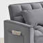 Canapé-lit, fauteuil convertible 3 en 1, fauteuil inclinable, fauteuil inclinable simple, convient aux petits espaces avec dossier réglable noir gris foncé