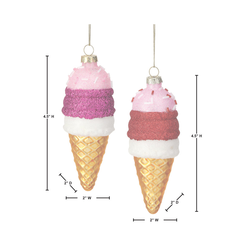 Ornement en verre 4,5 "