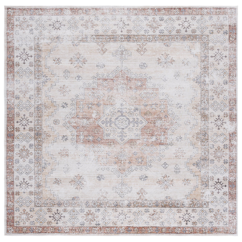Alyssea Machine Washable Performance Oriental Rug, Square 6'