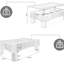 Table basse à plateau relevable pour salon 42 po - Rangement caché à panneau cannelé, relevage hydraulique silencieux, coins de sécurité courbés, assemblage en 5 minutes-120641680