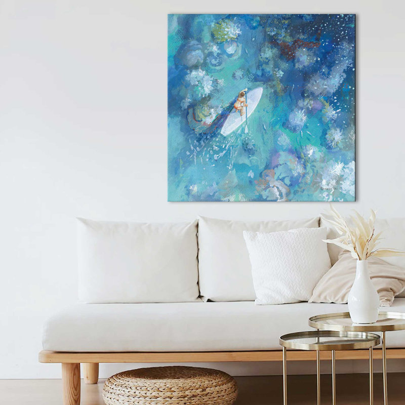 «Paddle Board Exploration I» par Danhui Nai, reproduction, Toile tendue, H 24 po x l 24 po x P 1,5 po