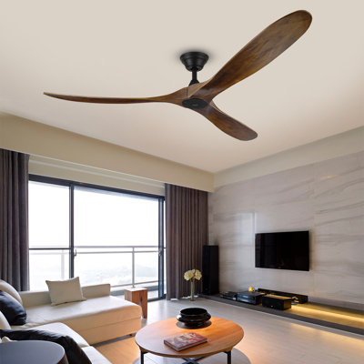 Solid Wood Ceiling Fan With Remote Control