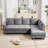 95" Upholstered L Shaped Sofa Modern Sectional-926521334