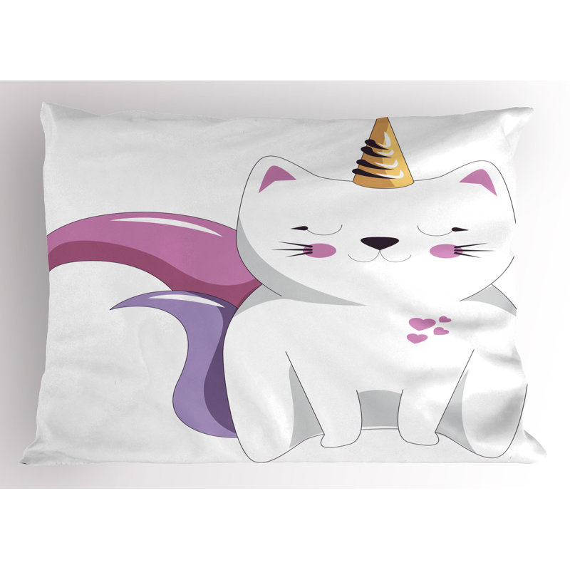 Ensemble de 2 taies décoratives pour chat Ambesonne Unicorn, H 20 po x l 36 po