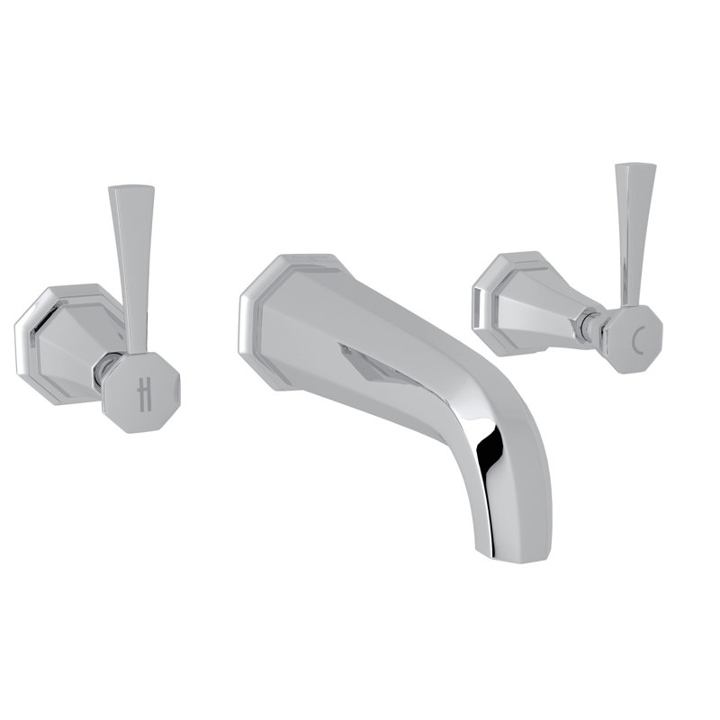 Deco Widespread Bathroom Faucet, Polished Chrome