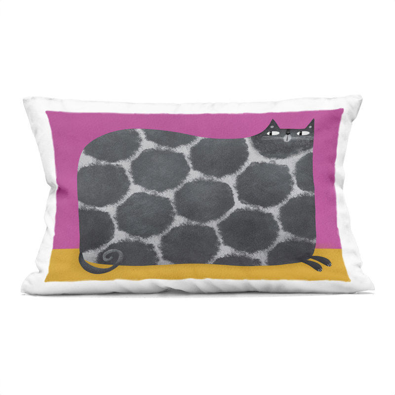 Coussin décoratif imprimé Big Spots on Cat, par Gabriela Avila, 14 x 7 x 20