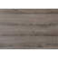 Table polyvalente en taupe avec stratifié brun et poignée en métal argenté foncé