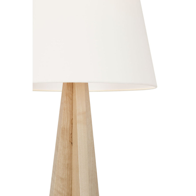 Crue 66" Floor Lamp with Linen Shade, Natural Maple
