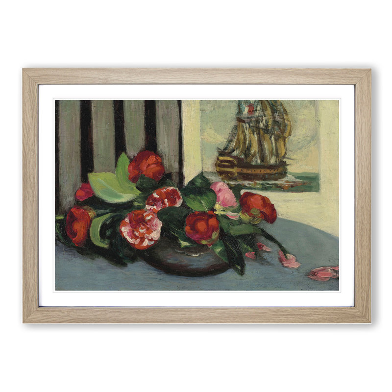 Flowers by Louis Anquetin - Framed Print, 36cm H x 48cm W x 2cm D, Oak Framed