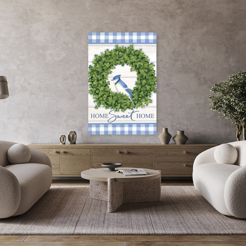 Art contemporain, Bluebird Home Sweet Home, H 48 po x l 32 po