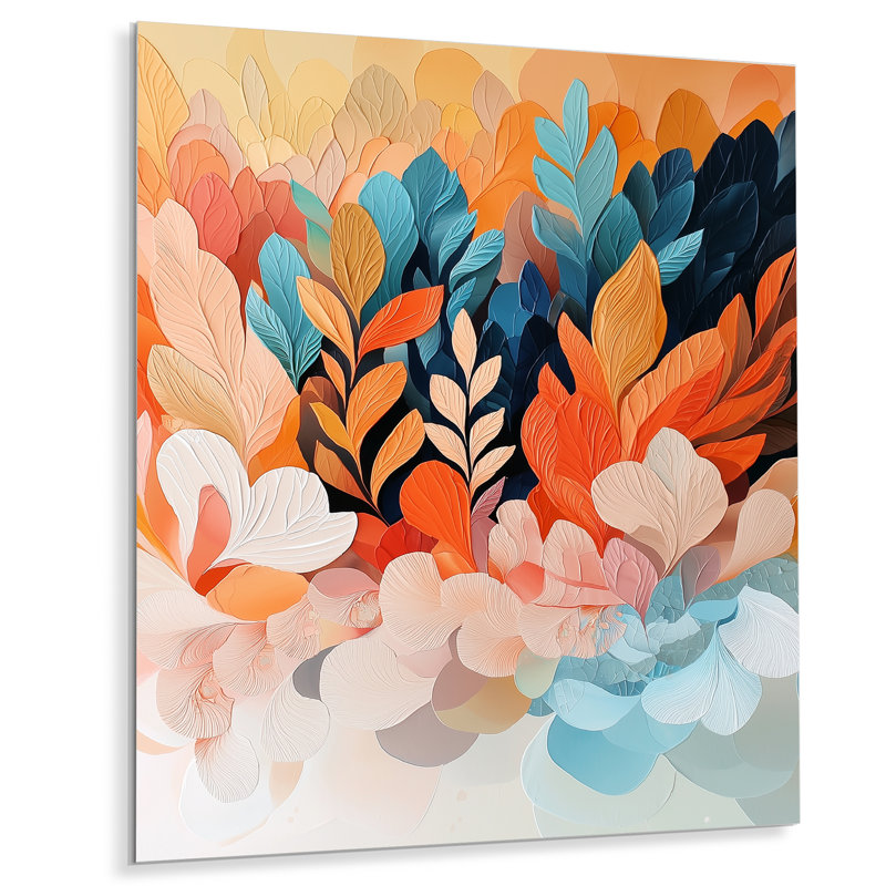 Johntay - Abstract Botanicals, impression sur métal, H 20 po x l 12 po