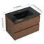 Meuble-lavabo mural 30 po avec lavabo noir-100552283