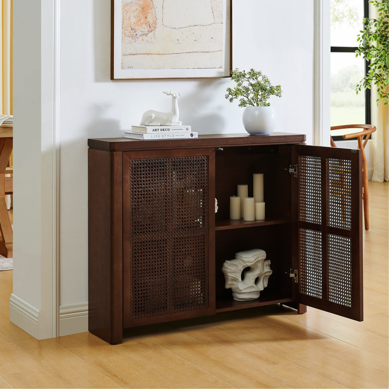 Buffet 39,4 po Mid-Century Modern, Noyer